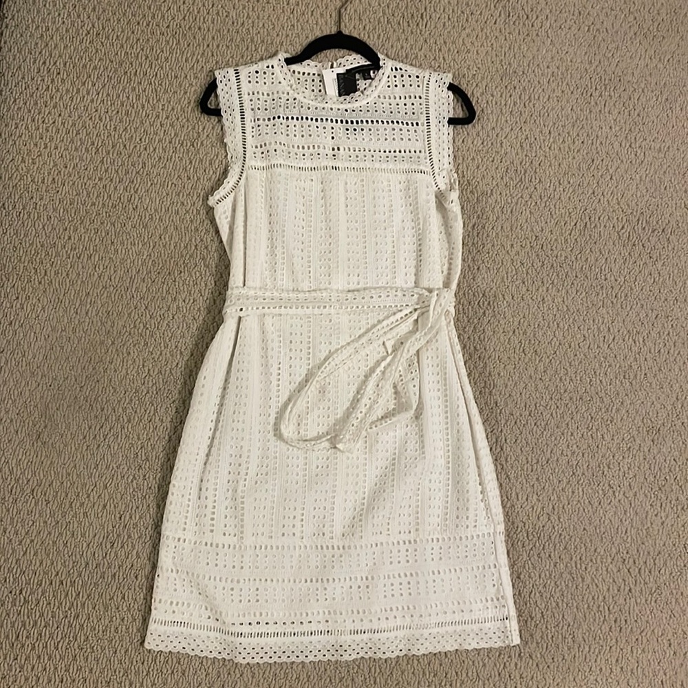 Banana republic white eyelet dress size 8